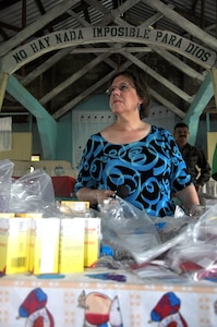 The Honorable Lisa Kubiske, the American ambassador to Honduras, visited the remote village of Barra Patuca, Gracias a Dios, June 25, 2013 while service members of Joint Task Force-Bravo and the Honduran Ministry of Health conducted a medical readiness training exercise in the region.  While visiting the remote village Kubiske visited with the medical team, held a town hall meeting and brought books to the local school.