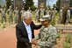 Defense Secretary Chuck Hagel thanks a Soldier for his service after a troop event on Fort Carson, Colo., June 28, 2013. (U.S. Army photo by Glenn Fawcett/Released)