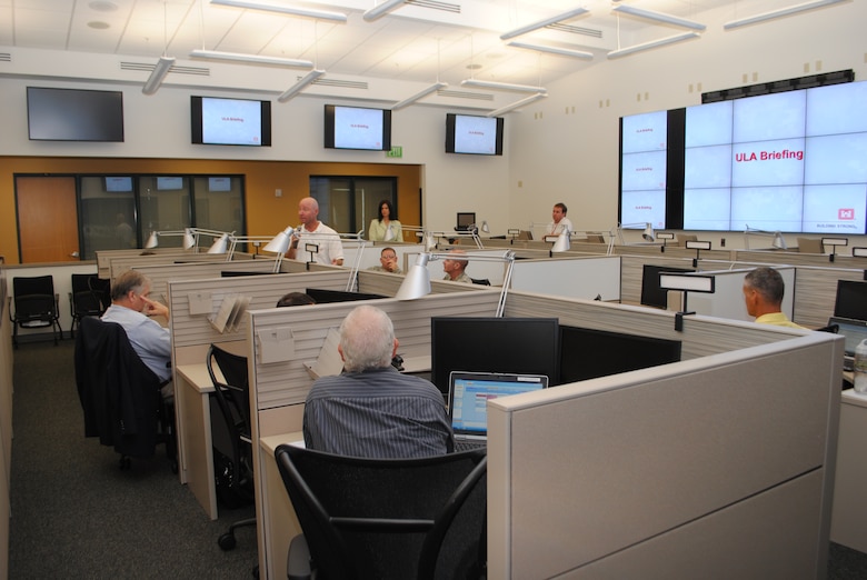 Senior leaders from Jacksonville District listen as Emergency Management Branch Chief Aaron Stormant fires questions to the group during a Continuity of Operations (COOP) exercise conducted  June 4. The exercise tested the COOP plan through a discussion on how critical operations would be conducted if the district’s headquarters building were inaccessible due to disaster.  