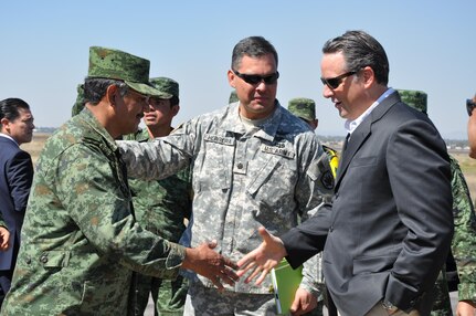 U.S. Northern Command coordinated with the Mexican Army and Air Force to load a Mexican Army field kitchen on board a U.S. Air Force C-5 at Santa Lucia Air Base, Mex., Feb. 6. The field kitchen is bound for humanitarian relief efforts in Haiti following the 7.0 magnitude earthquake that devastated the area Jan. 12.
