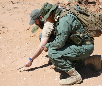 Border Hunter students received tracking instruction on the dynamics of a footprint, action indicators and track identification and interpretation. Tracking is a unique skill that enhances situational awareness and bolsters the effectiveness of law enforcement.
