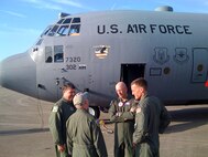 Air Force Gen. Gene Renuart, North American Aerospace Defense Command and U.S. Northern Command commander, discusses his upcoming mission with members of the 302nd Airlift Wing, from Colorado Springs, Colo., April 29. Renuart was in Greeneville, S.C., observing the annual certification exercise for the Modular Airborne Fire Fighting Systems. MAFFS is a partnership between the Department of Defense, the U.S. Department of Agriculture forest service and the California Department of Forestry and Fire Protection and provides an additional capability to boost fire suppression efforts during busy wildfire seasons. The certification exercise prepares Air National Guard and Air Force Reserve Command crews in preparation for the fire season.
