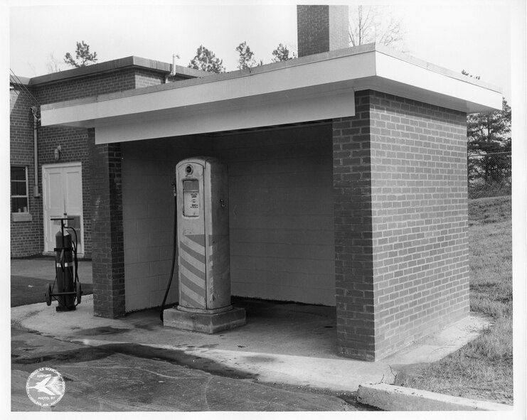 Charlotte Motor Vehicle Section Fuel Pump (Note: Had Only 1 Pump)  (Photo by NCANG Heritage Program)