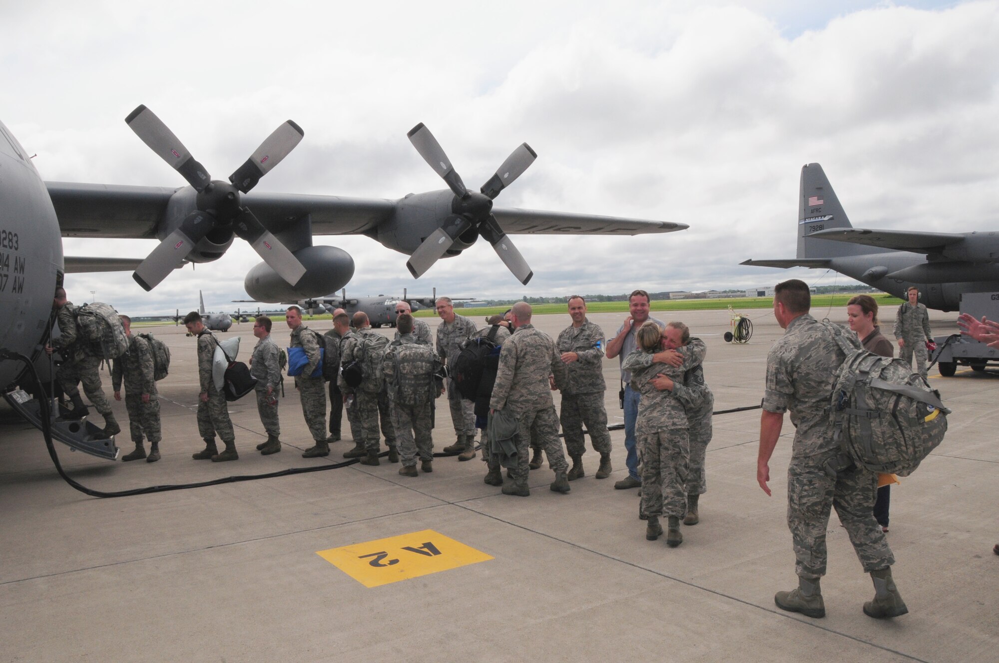 107th Airlift Wing, New York Air National Guard deploys to Southwest Asia for the second time in two years on June 29, 2013.  Upon arrival into the Area of Responsibility (AOR) the mission is to transport personnel, cargo and conduct medical evacuations. (Air National Guard Photo/Senior Master Sgt. Ray Lloyd)  