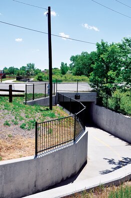 Patrons walking or biking along the Greenway of Cheyenne, Wyo., can find safe passage across busy streets through the several tunnels or bridges. (U.S. Air Force photo by Senior Airman Dan Gage)