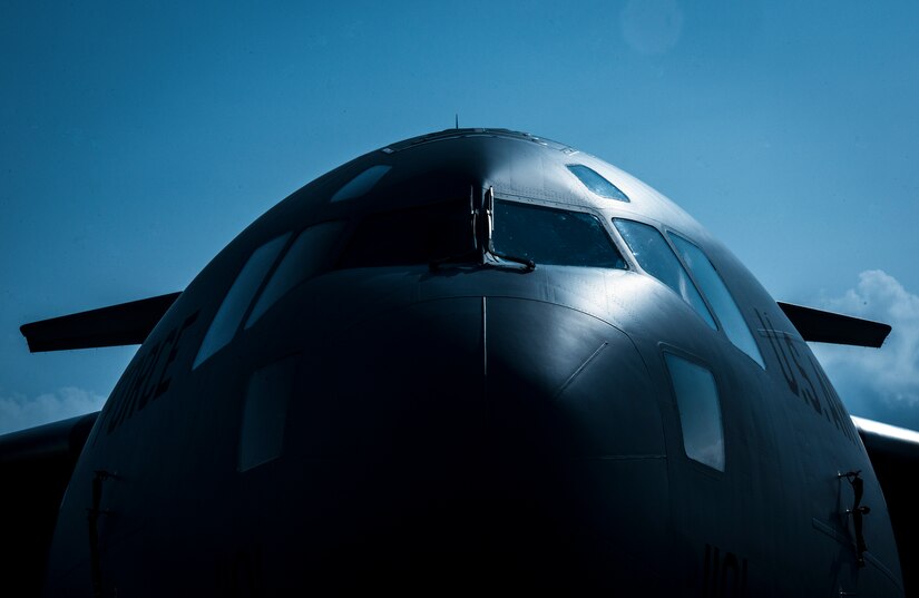 A C-17 Globemaster III sits on the flightline June 26, 2013, at Joint Base Charleston – Air Base, S.C. The C-17 is capable of rapid strategic delivery of troops and all types of cargo to main operating bases or directly to forward bases in the deployment area. (U.S. Air Force photo/ Senior Airman Dennis Sloan)