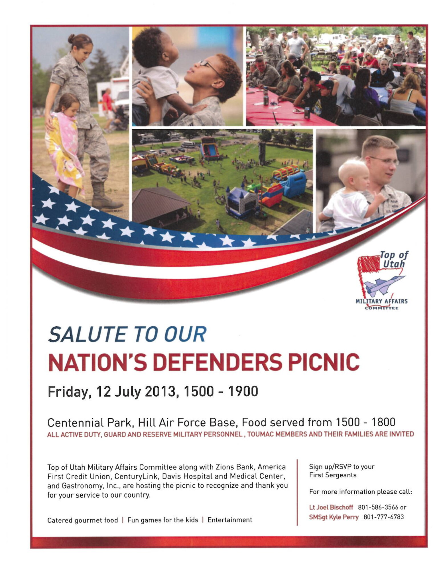 2013 'Salute to Our Nation's Defenders Picnic' information flyer.