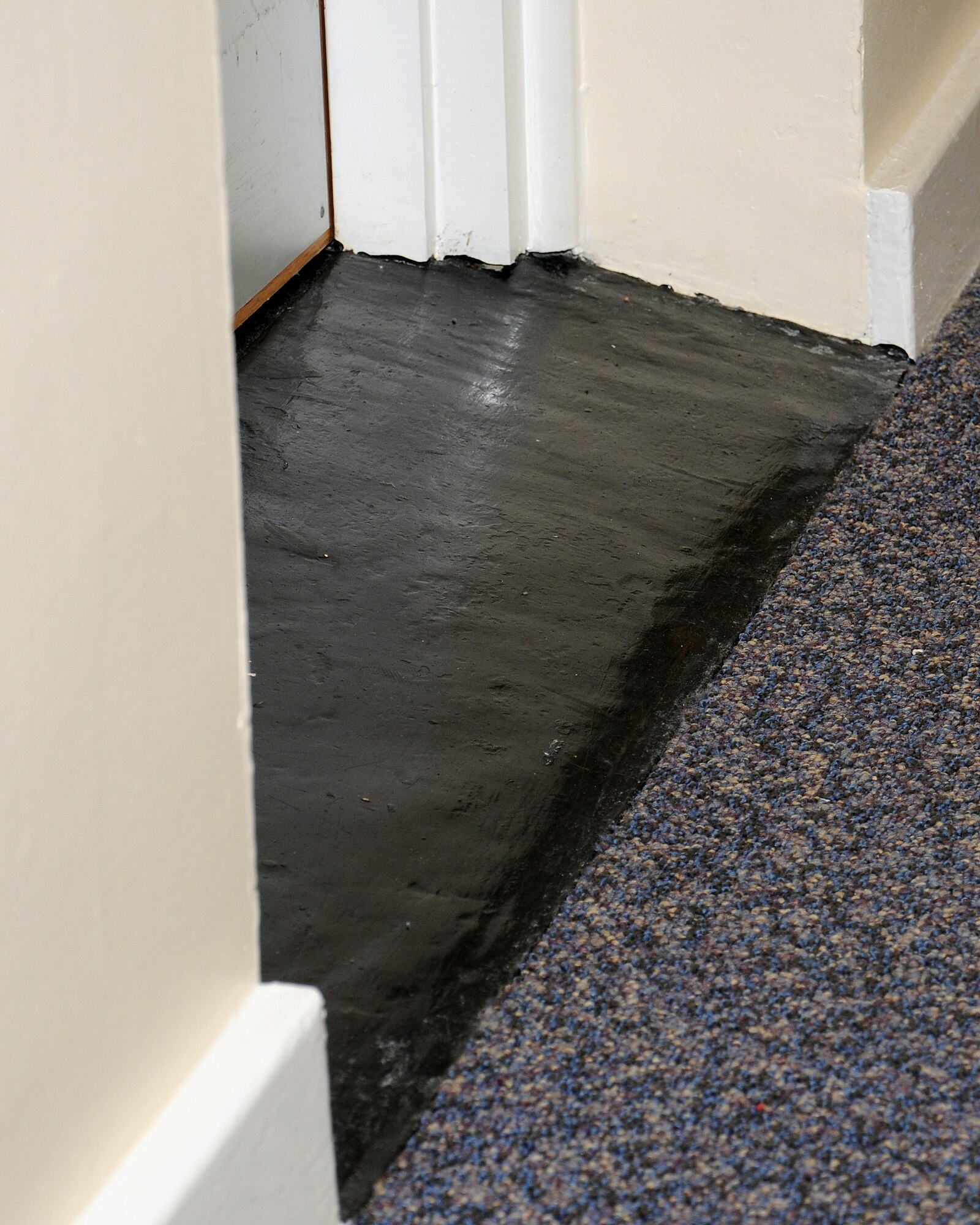 Ramps to offices and classrooms allow for easier access for disabled customers June 27, 2013, in the Airman and Family Readiness Center on RAF Mildenhall, England. The 100th Civil Engineer Squadron contractors carried out work to make the center accessible for disabled customers. The men’s bathroom was redesigned to make space for a new unisex disabled bathroom. (U.S. Air Force photo by Gina Randall/Released)