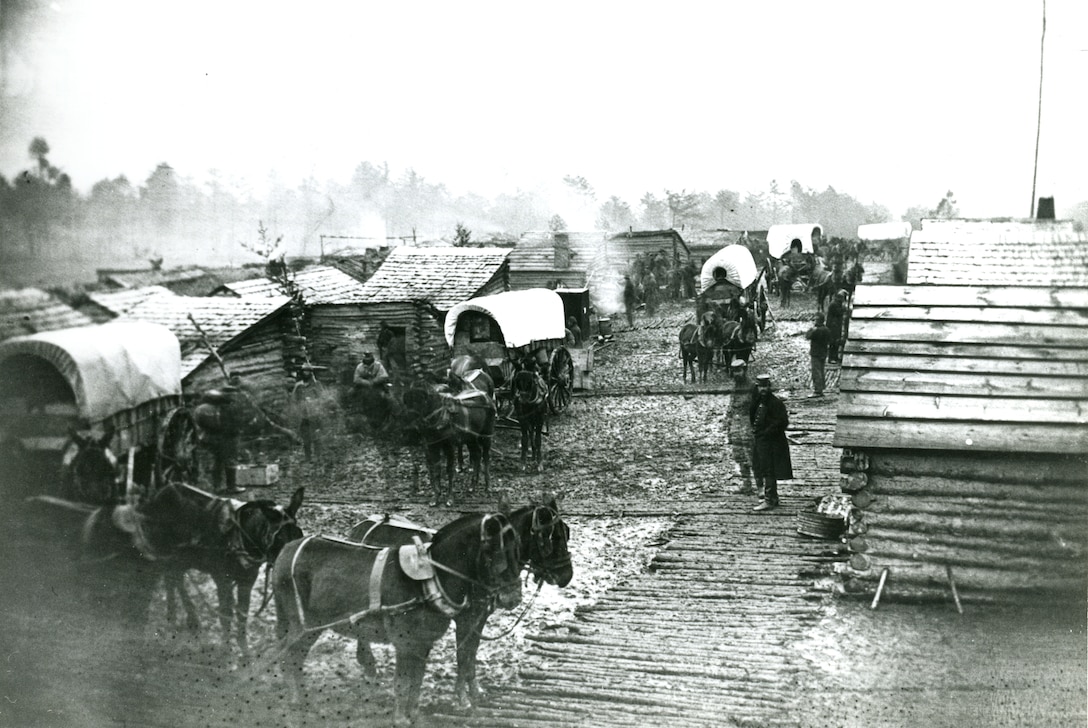 Example of a Civil War corduroy road. 