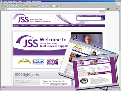 The National Guard Bureau has put the finishing touches on a new Joint Services Support (JSS) portal, located at www.jointservicessupport.org. It was developed to help Guardmembers and their family members to get information on an abundance of assistance and support programs. The new portal provides easy access to programs at the state and units including the Yellow Ribbon Reintegration Program, Employer Support of the Guard and Reserve (ESGR), National Guard Family Program, Psychological Health Program, Sexual Assault Prevention and Response Program and Warrior Support Program.