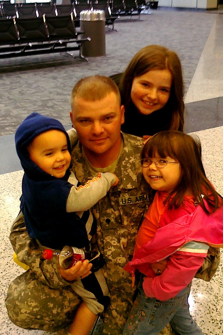 Army Spc. Christopher Bailey, his wife, Amanda, and children are looking forward to spending Thanksgiving together during Bailey's rest and relaxation leave from his deployment in Iraq.