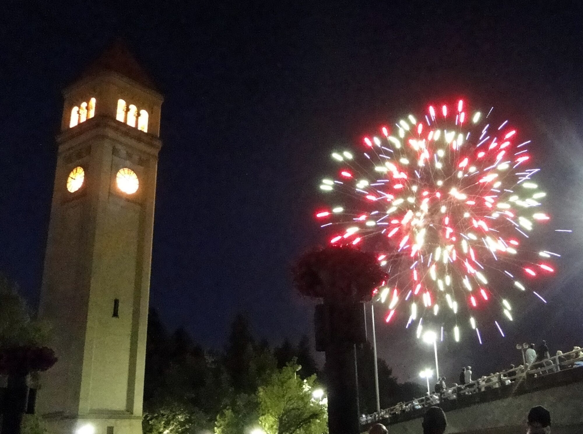 Fireworks display shown during the 4th of July Celebration in downtown Spokane, Wash. (U.S. Air Force photo by Col. Brian Newberry)