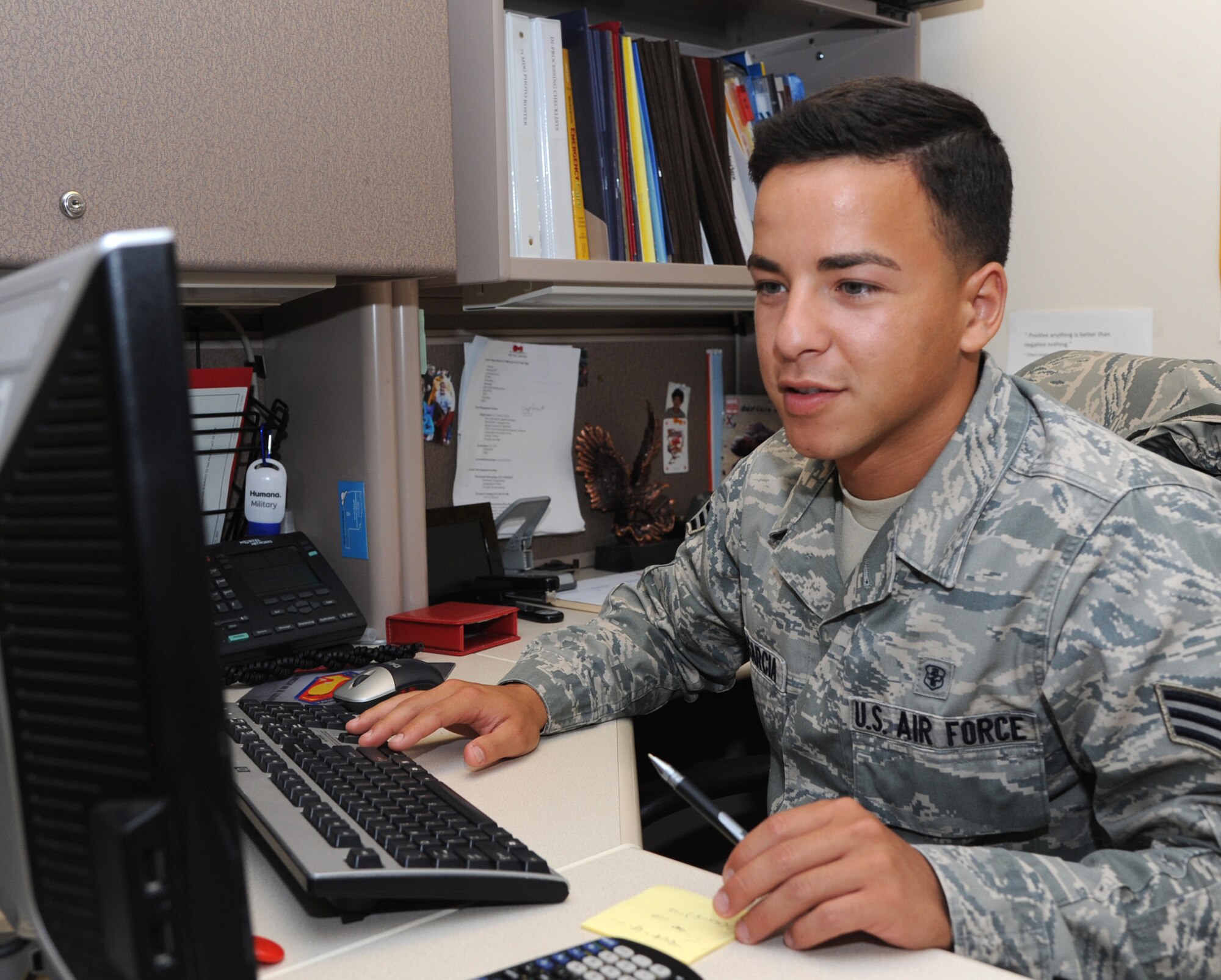 Senior Airman Eric Ruiz Garcia is an office administrator with the 71st Medical Group at Vance Air Force Base, Okla. (U.S. Air Force photo/ Senior Airman Frank Casciotta)