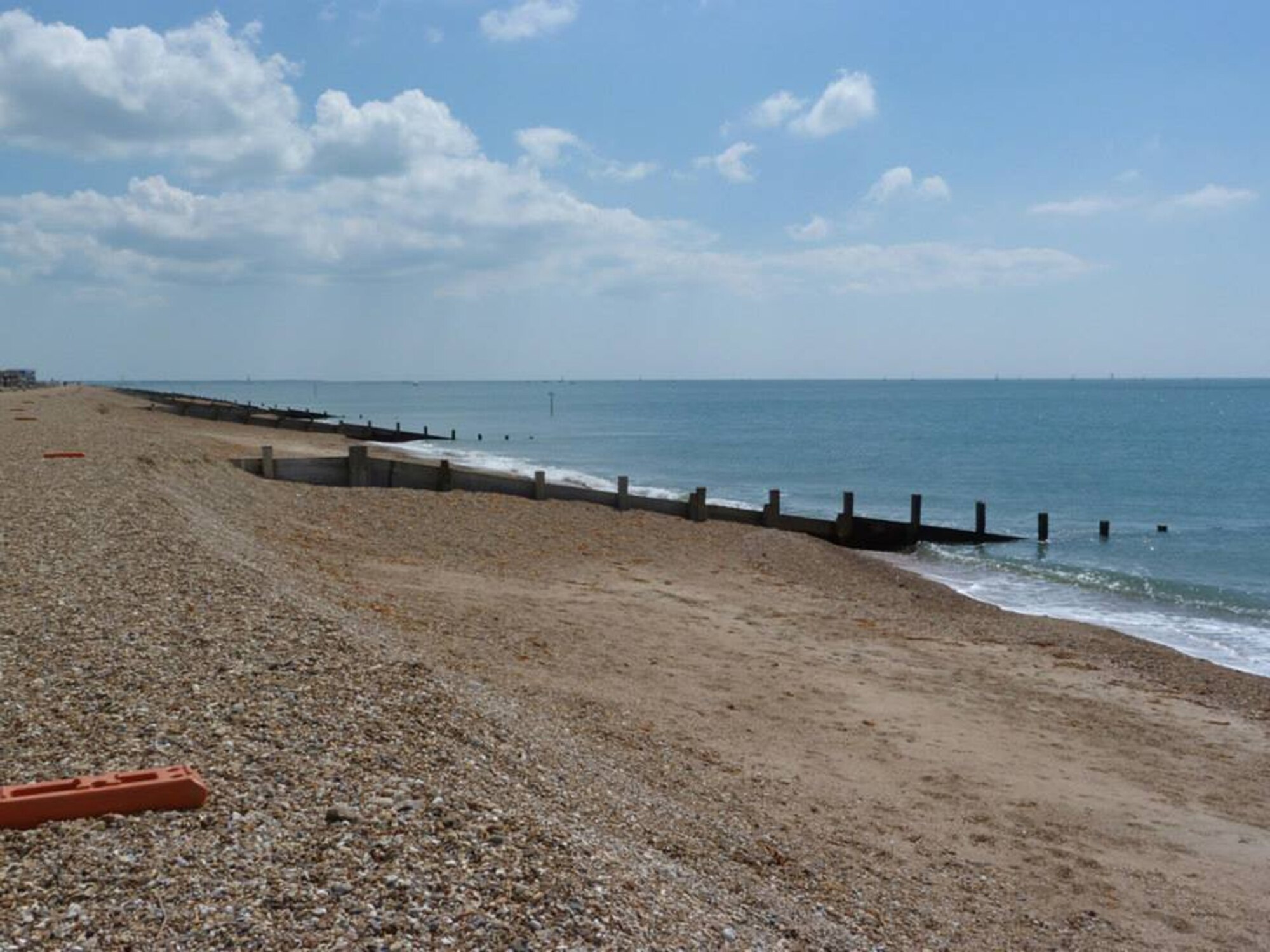 Although stony, the beach at Hayling Island, near Portsmouth, provides fun for children and offers views of many sailing boats. The beach is less than 10 minutes walk from the Fishery Creek camp site. There are supermarkets nearby to stock up on supplies for meals, as well as plenty of takeaway restaurants. (Courtesy photo by Karen Abeyasekere/Released)