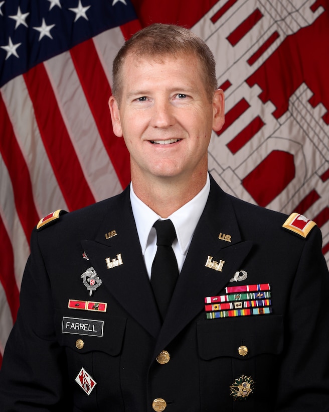 Col. Michael J. Farrell, commander, U.S. Army Corps of Engineers Sacramento District.