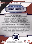 Army National Guard dentist Col. Marc Hendler was chosen by the New York Giants to represent the team on a Topps National Football League (NFL) card. Two other National Guard members were also chosen for this honor.