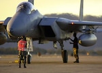 An F-15 from the 159th Fighter Wing of the Louisiana Air National Guard prepares to launch. Two pilots flying F-15s from the 159th intercepted the airplane used by Marcus Schrenker in what is now being called an attempt to fake his death.