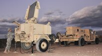 Pvt. 2 Adam Reardon, an Air Defense Tactical Operations Center Enhanced Operator-Maintainer, prepares to employ a 4th Battalion, 5th Air and Missile Defense Regiment Sentinel radar. The air defense system enhanced the U.S. Border Patrol’s efforts to detect and respond to suspected low flying aircraft used by transnational criminal organizations to transport illicit drugs across the U.S. – Mexico border in Southern Arizona. 

