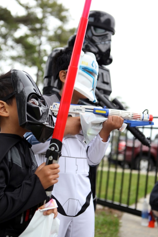 Installation residents and their children dress as their favorite characters during "Star Wars" Day at the Harriotte B. Smith Library aboard Marine Corps Base Camp Lejeune, May 4.