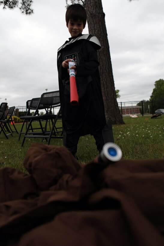 Installation residents and their children dress as their favorite characters during "Star Wars" Day at the Harriotte B. Smith Library aboard Marine Corps Base Camp Lejeune, May 4.