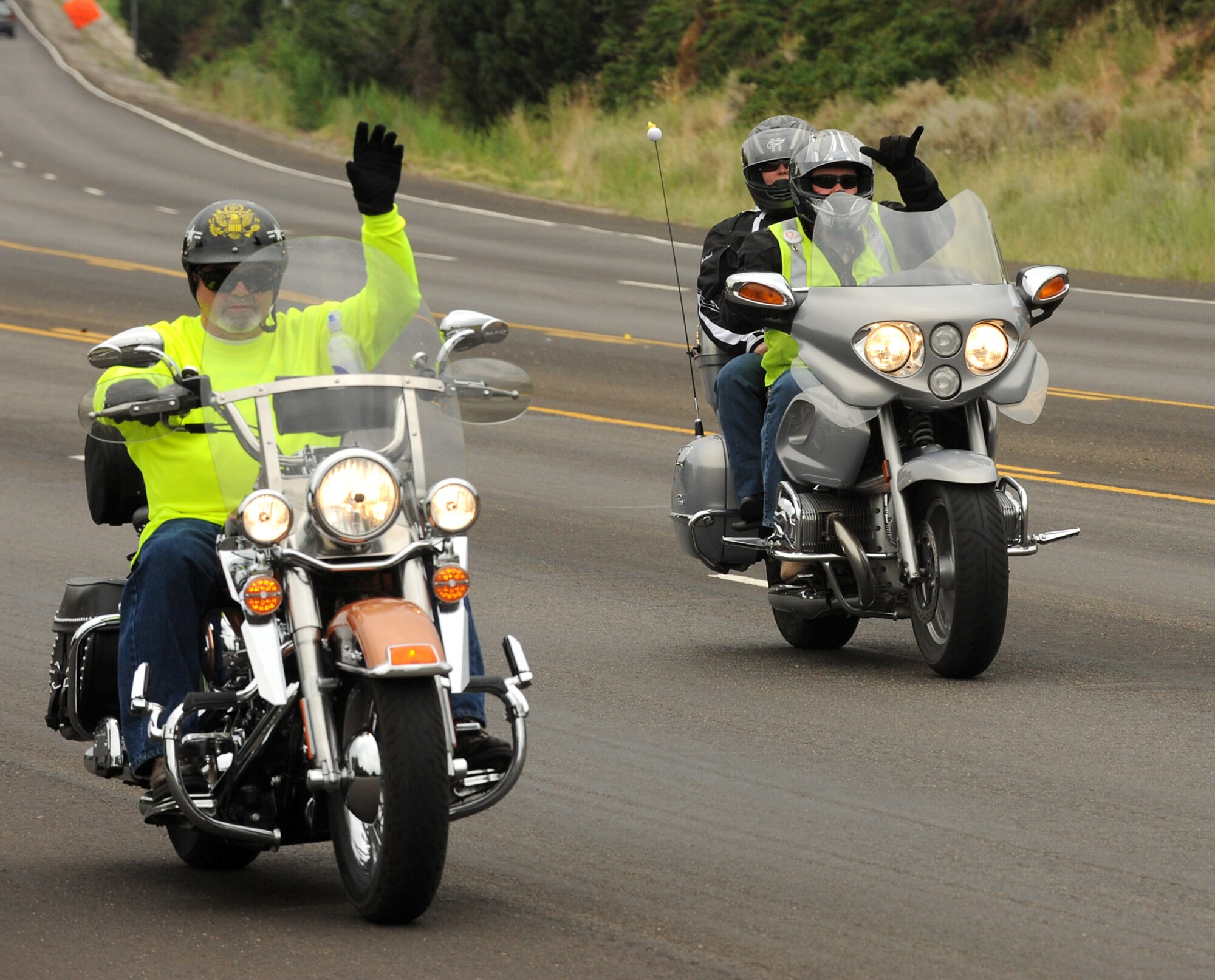 About 200 on- and off-base motorcycle riders participated  in the fourth annual ‘See Me, Save Me’ campaign ride at Hill Air Force Base, Utah, July 11. Riders departed the base and traveled a circular route through local communities. (U.S. Air Force photo by Alex R. Lloyd/Released)