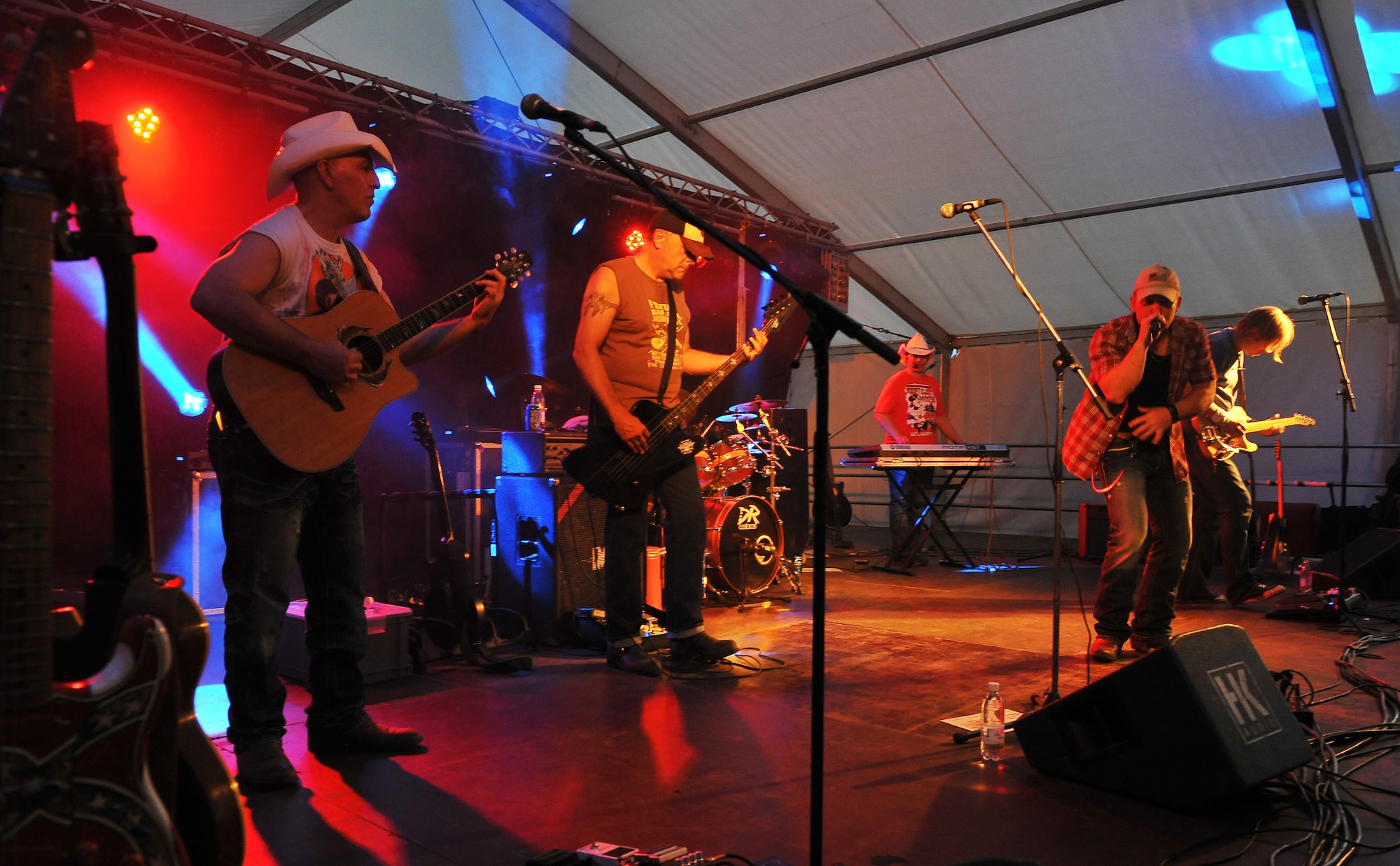 The ‘Rockin 4th of July’ event hosted a live music performance to celebrate the independence of the United States of America, July 4, 2013, Ramstein Air Base, Germany. America declared its independence from Britain on July 4, 1776, now considered the birth day of the United States of America. 237 years later it is still celebrated remember the day of declared independence. Ramstein celebrated with festivities to included; live music, children’s activities, carnival rides, food specialties and a fireworks show. (U.S. Air Force photo/Airman Dymekre Allen)