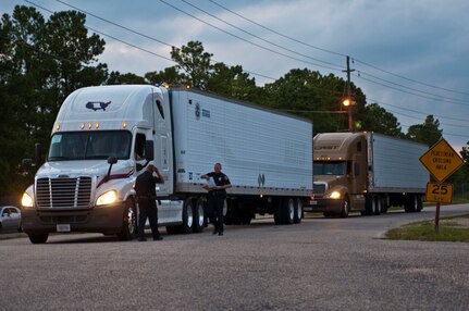 FEMA workers arrived at Simmons Army Air Field, Aug. 23, in preparation for Hurricane Irene. The first group of FEMA staff set up the Incident Staging Base in the corner of the air field prepared to welcome over 40 FEMA truck throughout the night and more arriving Aug. 24. FEMA will work hand in hand with the Army Corps of Engineers to ensure Fort Bragg's safety as the hurricane approaches the coastline. 

