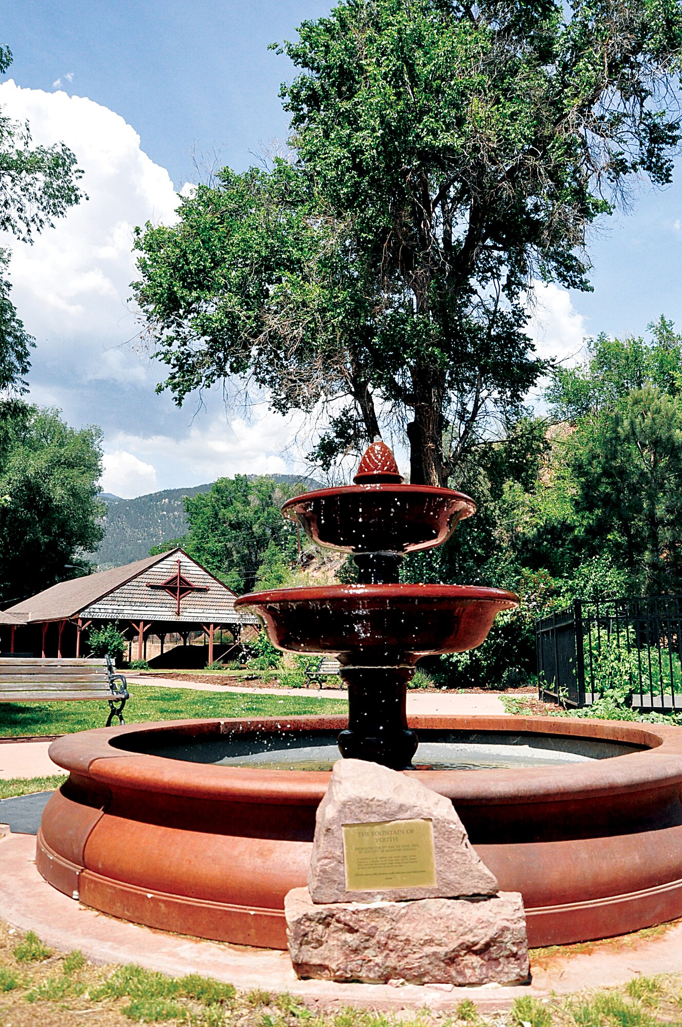The Fountain of Youth was dedicated to Manitou Springs, Colo., June 15, 2001, as “a memorial to all children lost under tragic circumstances in Colorado, in the hope they will be remembered and that this fountain might bring aid and comfort to those who have lost a loved one too soon.” (U.S. Air Force photo by Airman 1st Class Brandon Valle)
