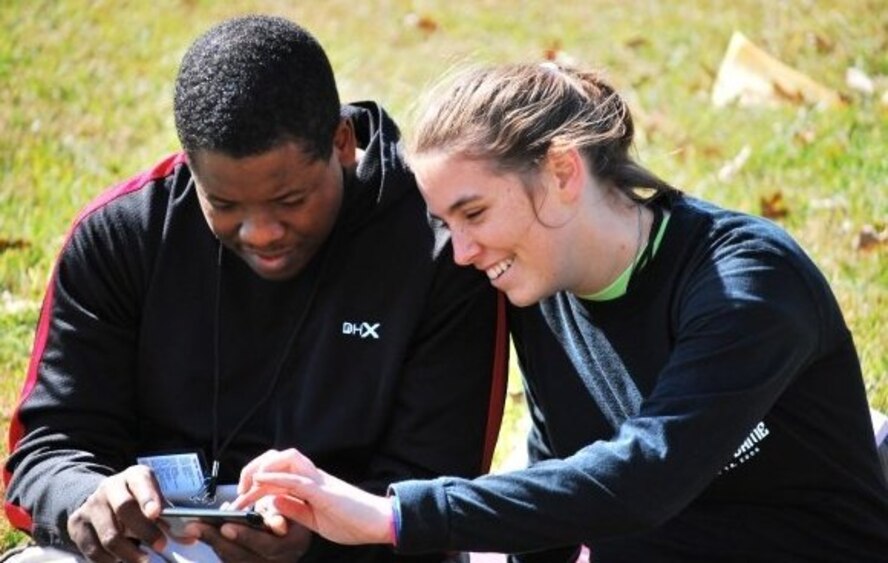 Tech. Sgt. Terrod Jackson, left, 255th Air Control Squadron cyber transport technician and his wife Nikki. Jackson collapsed while running in a charity race to raise money for the Boston Marathon bombing victims at the beginning of May and is currently in a long-term care facility in Hattiesburg, Miss. The 727th Expeditionary Air Control Squadron, made up of members of the 255th, is currently raising money for the Jackson’s using an exercise competition to travel more than 7,900 miles to support the Jacksons. (Courtesy photo) 
