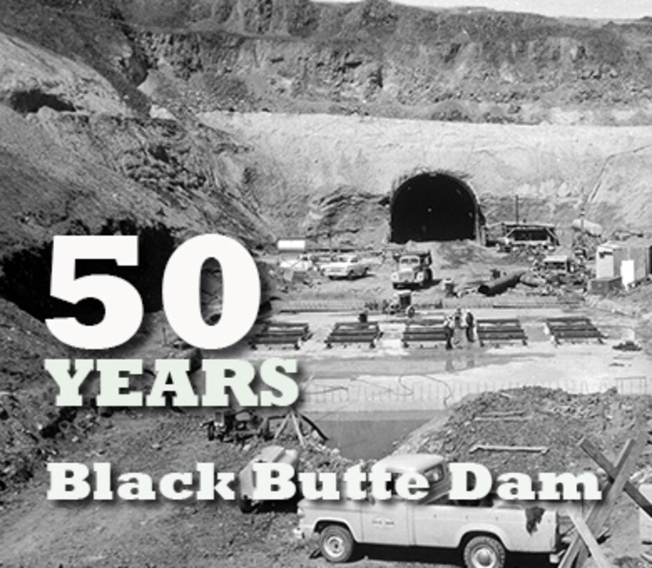 Black Butte Dam turns 50 this year! Corps and local officials will gather July 19 to celebrate half a century of solid service. View a slideshow of construction photos from the early '60s.