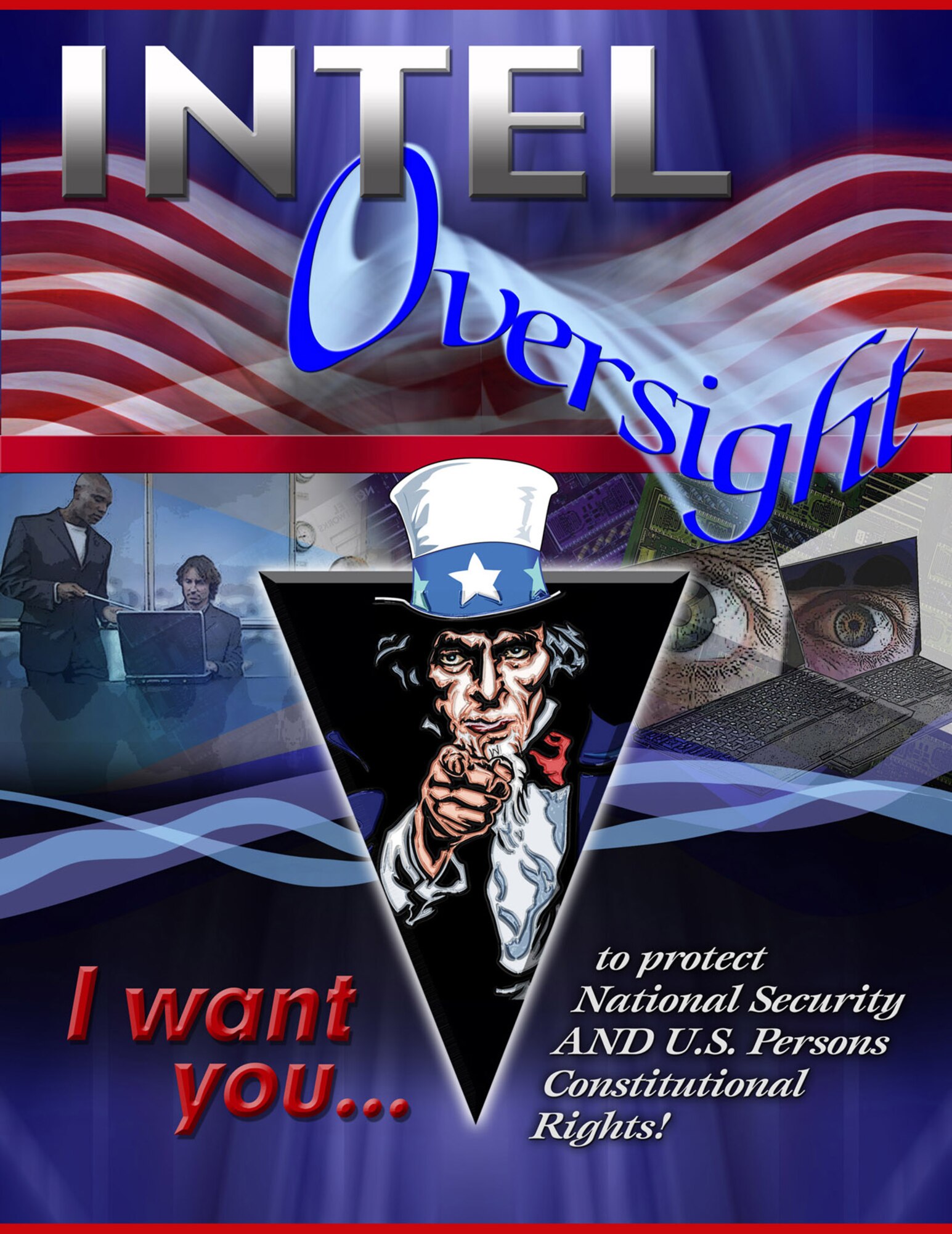 The Air Force Intelligence, Surveillance and Reconnaissance Agency Interlligence Oversight Training program balances intellligence gathering for national security with protecting the rights of all U.S. persons. (Graphic by Gloria Vasquez)