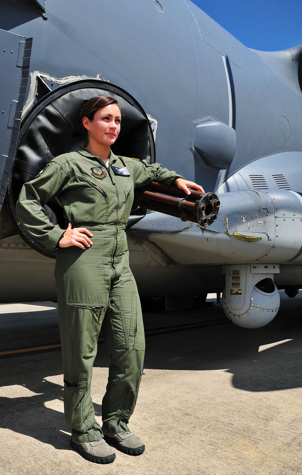 U.S. Air Force Airman First Class Mary Howe assigned to the 4th Special Operations Squadron, is an aerial gunner stationed at Hurlburt Field, FL. Howe is the granddaughter of retired Army Col. Charles Beckwith who is credited with the creation of the U.S. Army's Delta Force, officially known as 1st Special Forces Operational Detachment-Delta (1st SFOD-D), one of the U.S. special missions units primarily focused on the counter-terrorism mission. (U.S. Air Force photo by Senior Airman Desiree Whitney Moye)