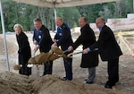 Washington Gov. Chris Gregoire, Rep. Norm Dicks, Maj. Gen. Timothy Lowenberg, First Gentleman Mike Gregoire, and Mr. Steve Hyer officially break ground for the Washington Youth Academy building on Jan. 10, 2009.