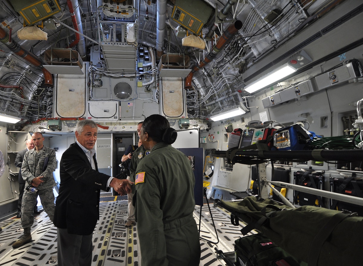 Hagel speaks with Reservists during Joint Base Charleston visit ...