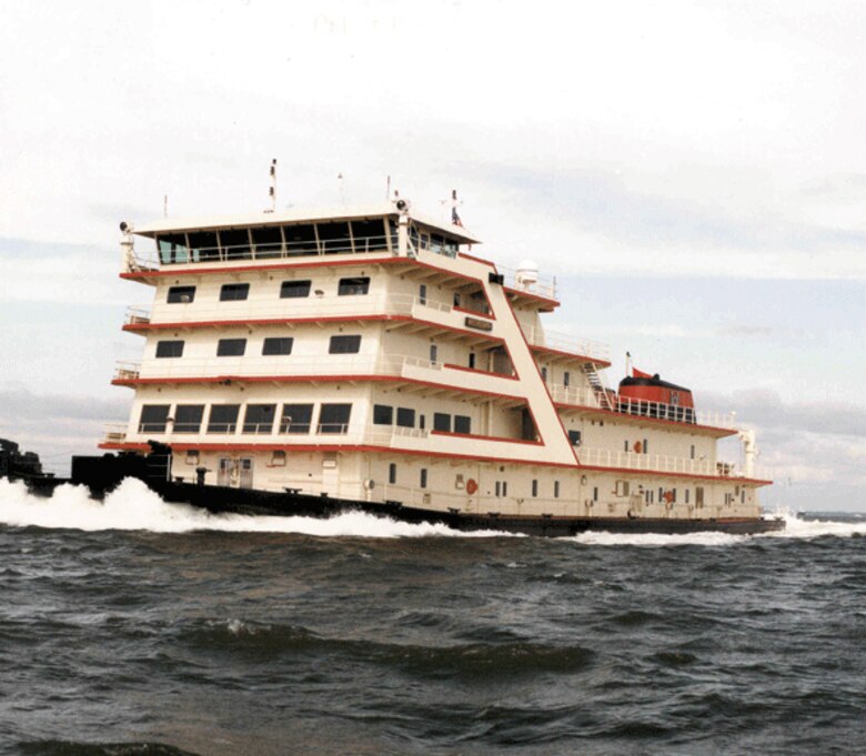 Today’s Motor Vessel MISSISSIPPI is the fifth U.S. Army Corps of Engineers' vessel to bear that proud name.  All of the MISSISSIPPI’s have been intimately associated with the protection and development of the Lower Mississippi Valley.  They have seen the valley change from a largely undeveloped and flood-ravaged wilderness to one of the world’s leading agricultural and industrial areas.