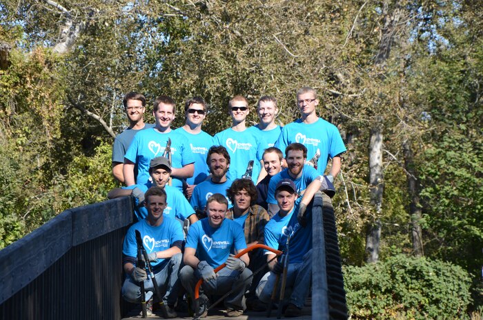 Walla Walla University Community Service Day after completing removal of unwanted woody vegetation on the Mill Creek Levees. 