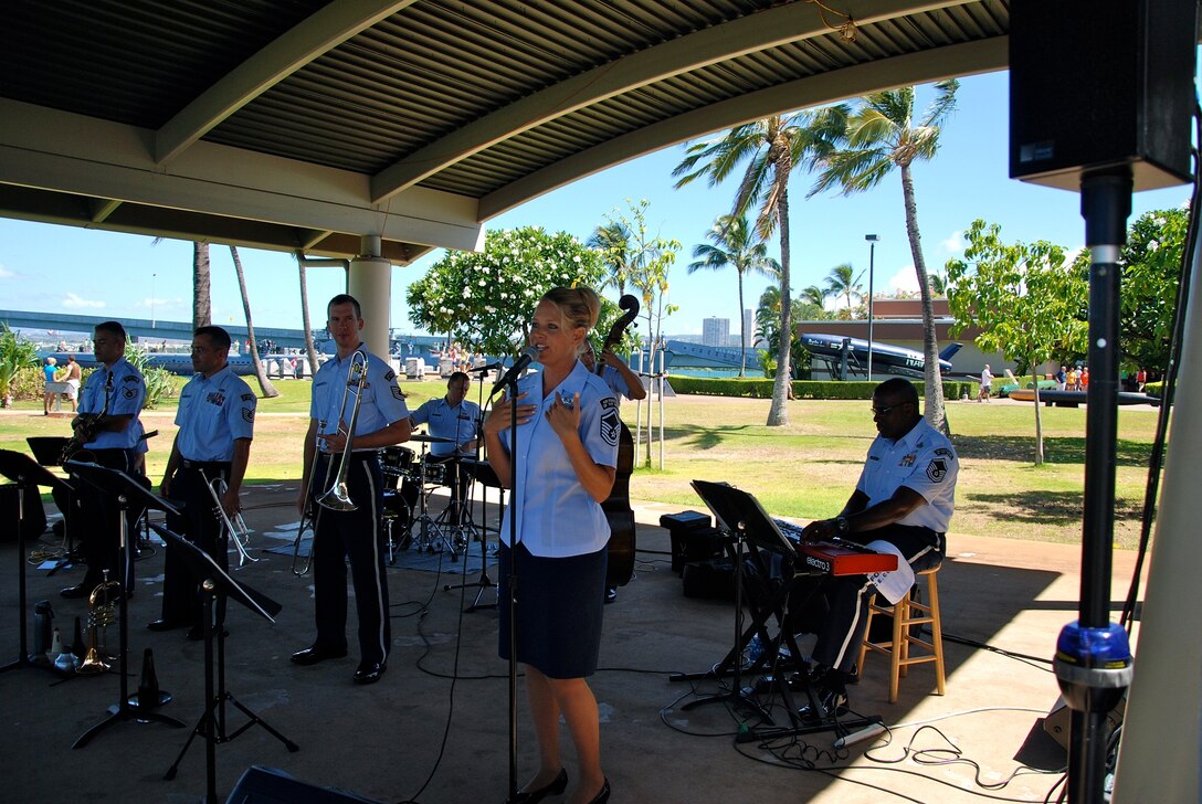 MSgt Lara Murdzia performs the jazz classic " A Sleepin' Bee". 