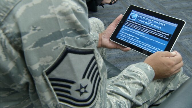TYNDALL AIR FORCE BASE, Fla. -- The Air Force "Be Ready" mobile app is now available for Apple iPhones and iPads. The app was designed to be an on-the-go source for emergency hazard information and help military members and civilians prepare for and recover from natural disasters or manmade events. (U.S. Air Force photo/ Eddie Green)