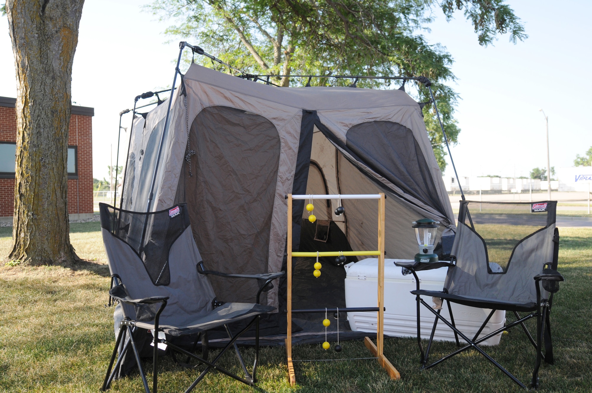 SIOUX FALLS, S.D. --114th Force Support Squadron maintains a variety of MWR equipment for airmen to check out for recreational purposes.  Equipment ranges from camping gear to yard games. (U.S. Air National Guard photo by Master Sgt. Christopher Stewart)