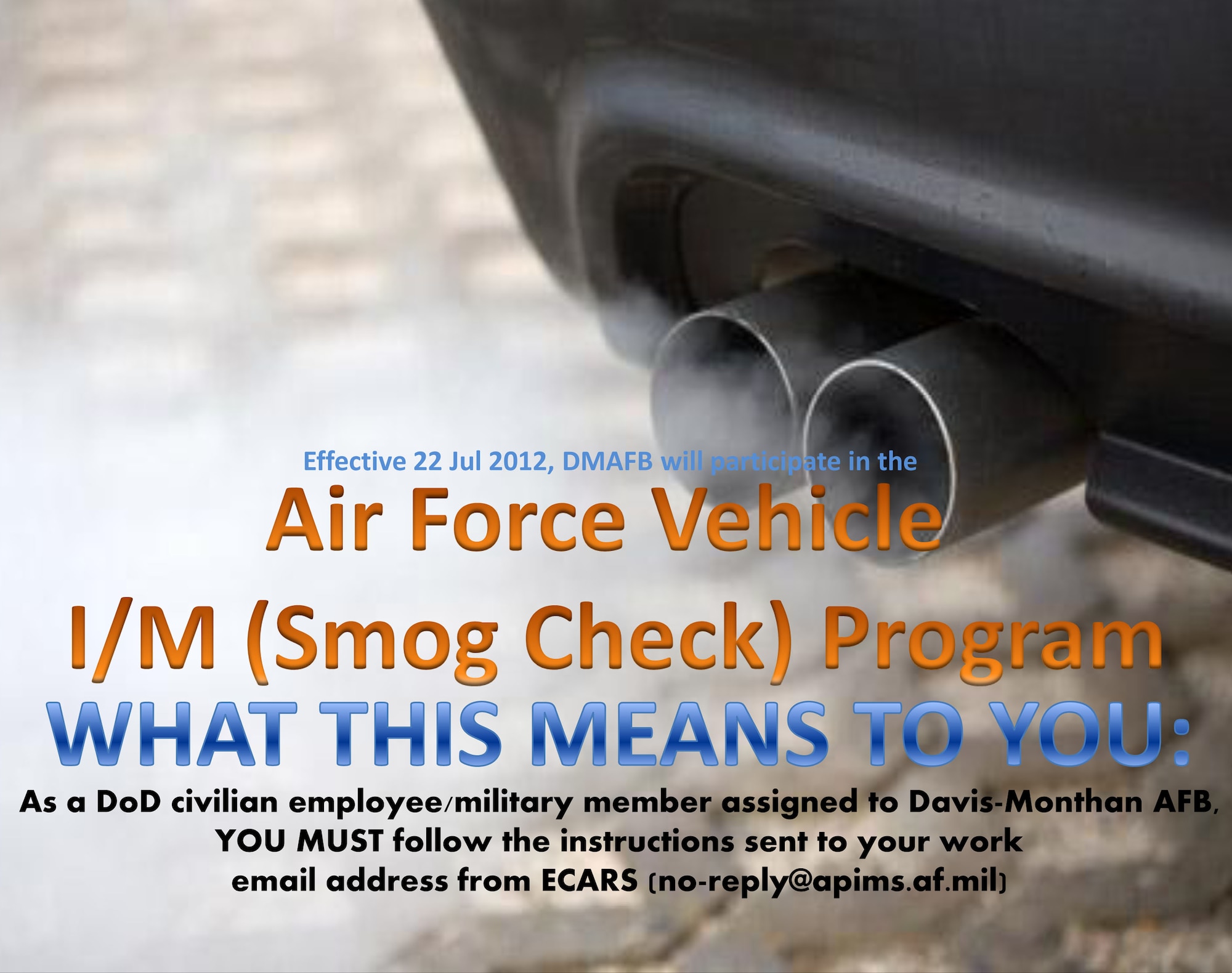 Servicemembers must follow local vehicle emissions standards 