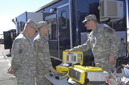 Members of NORAD and USNORTHCOM take a look at the latest innovations in Chemical, Biological, Radiological and Nuclear response equipment at the NORAD and USNORTHCOM CBRN Summit March 13, 2012. The purpose of this year’s summit is to bring together Canadian and U.S. CBRN personnel from local, state, national and military organizations to give the current composition of the CBRN Response Enterprise a hard look and determine if changes need to be made. 
