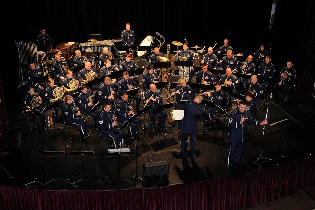MSgt Doug Mattsey sings with the band.

Photo courtesy of TSgt Todd Pendleton, 182nd AW Public Affairs