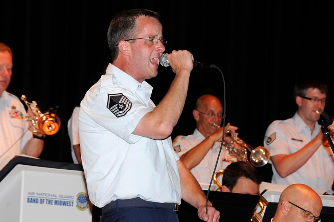 The sax section stands for the finale of "In The Mood".

Photo courtesy of TSgt Todd Pendleton, 182nd AW Public Affairs