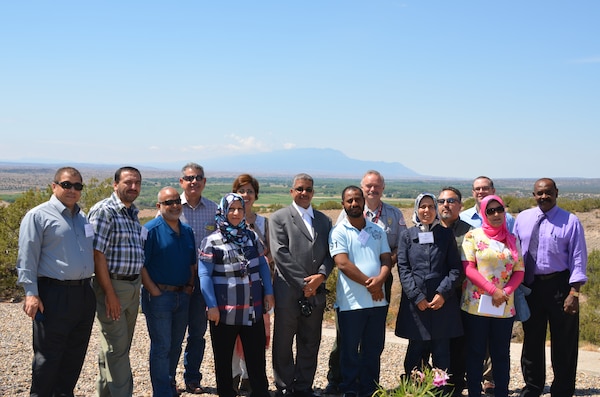 COCHITI LAKE, N.M., -- Albuquerque District and Cochiti personnel and the International Water Managers pose for a photo at Cochiti Lake, July 3, 2013.