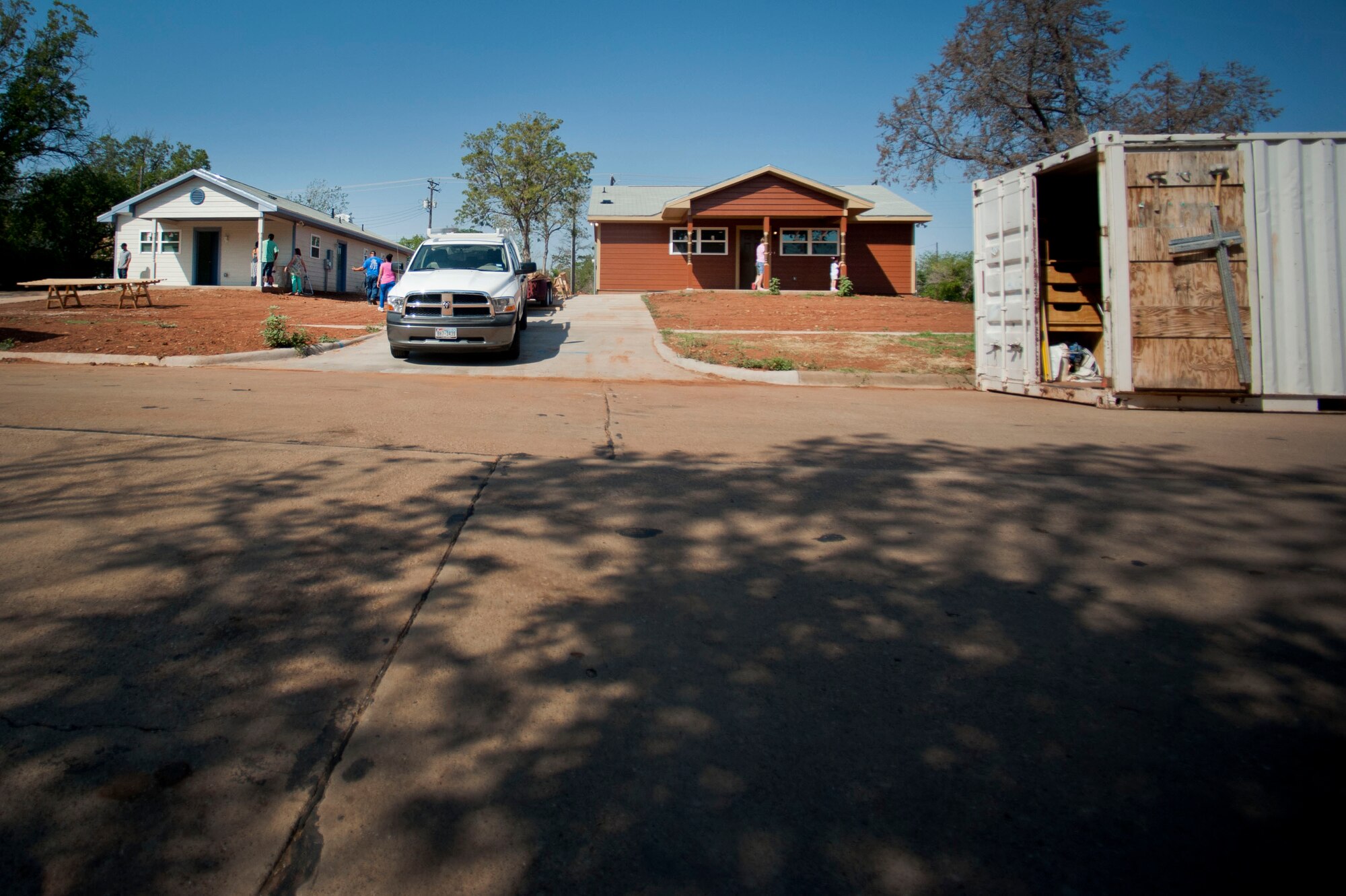 Wichita Falls Habitat for Humanity finished building two houses with help from Sheppard volunteers.  Each house was made for reliability and energy efficiency. (U.S. Air Force photo by Airman 1st Class Jelani Gibson)    