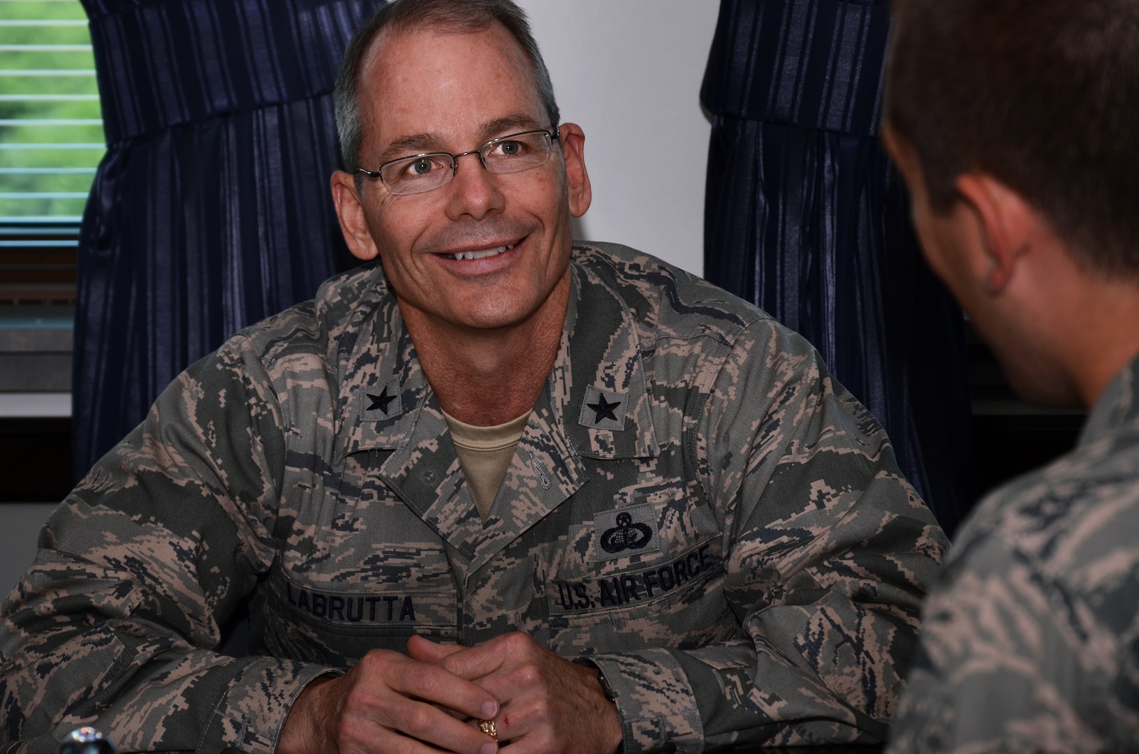 Brig. Gen. Bob LaBrutta, 502nd Air Base Wing and Joint Base San Antonio commander, said he looks forward to working with the professionals across JBSA. (U.S. Air Force photo by Leslie Shively)
