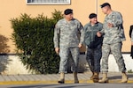 Maj. Gen. William B. Garrett III, commander of U.S. Army Africa (right), Lt. Gen. Clyde Vaughn, director of the Army National Guard (center) and Lt. Gen. Jack Stultz, Chief, U.S. Army Reserve and Commanding General, U.S. Army Reserve Command (left) walk before a meeting at U.S. Army Africa headquarters on Feb. 11, 2009. The focus of the meeting was to discuss the role of U.S. Army Reserve Soldiers in future missions to Africa.