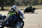 Army National Guard motorcycle riders hone their skills during the Army Guard hosted Motorcycle Safety Foundation Sport-bike Rider Certification Course Jan. 30 at Fort Rucker Ala.