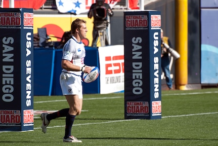 The National Guard and USA Rugby partnered two years ago to ensure educational and athletic benefits are afforded to young people interested in pursuing the core values shared by USA Rugby and the National Guard. For the second year, the National Guard sponsored the USA Sevens Rugby Tournament recently held at Petco Park in San Diego. It is the largest rugby event in North America and the fastest-growing rugby event in the world.