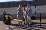 Brig. Gen. Michael Colangelo, Commander Ariz. Air National Guard, and Brig. Gen. Kurt Neubauer, Commander 56th Fighter Wing, cut the ribbon for the relocation of the 107th Air Control Squadron at Luke Air Force Base, Ariz, while Maj. Lynda Lovell and Lt. Col. Pamela Jackson, Commander 107th Air Control Squadron look on.